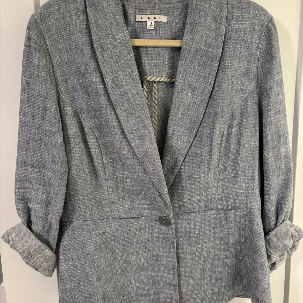 CAbi linen beach walk blazer